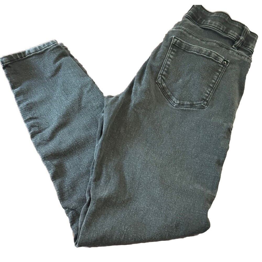 Curve Appeal Jeans Women's 4/27 Black Skinny Elastic‎ Waistband Stretch READ